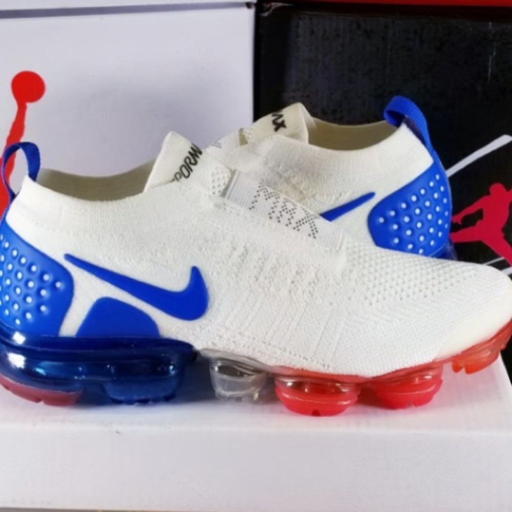 Nike air max vapormax laceless red white blue moc 2 men sneakers - Picture 2 of 6